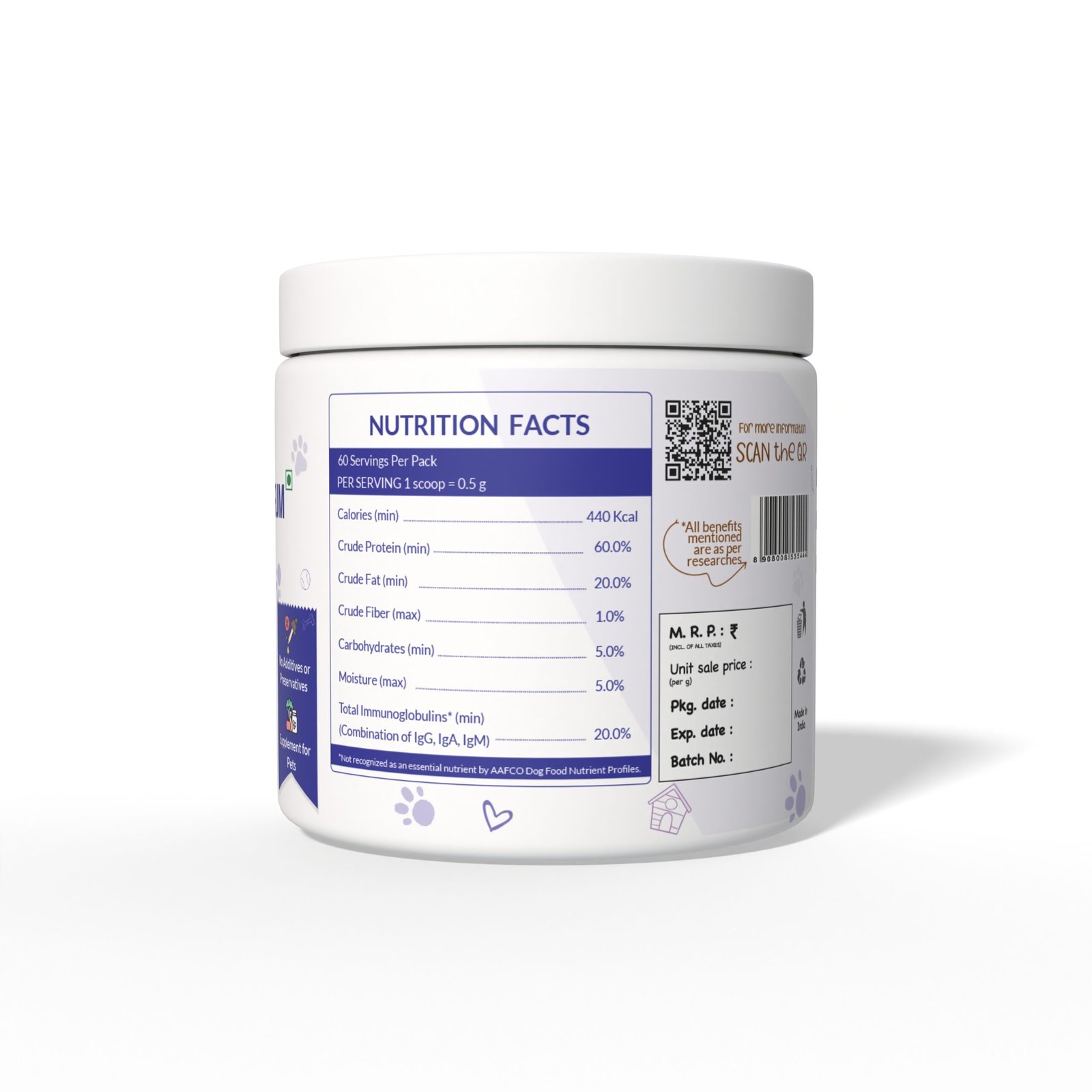 Bovine Colostrum for Dogs and Cats - 60g - Image 2