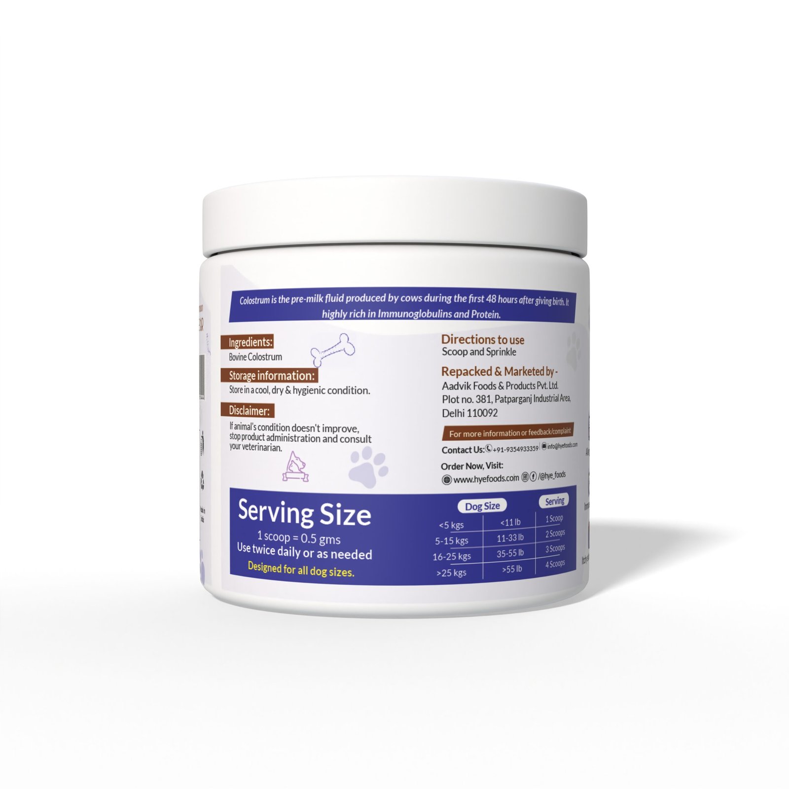 Bovine Colostrum for Dogs and Cats - 60g - Image 3