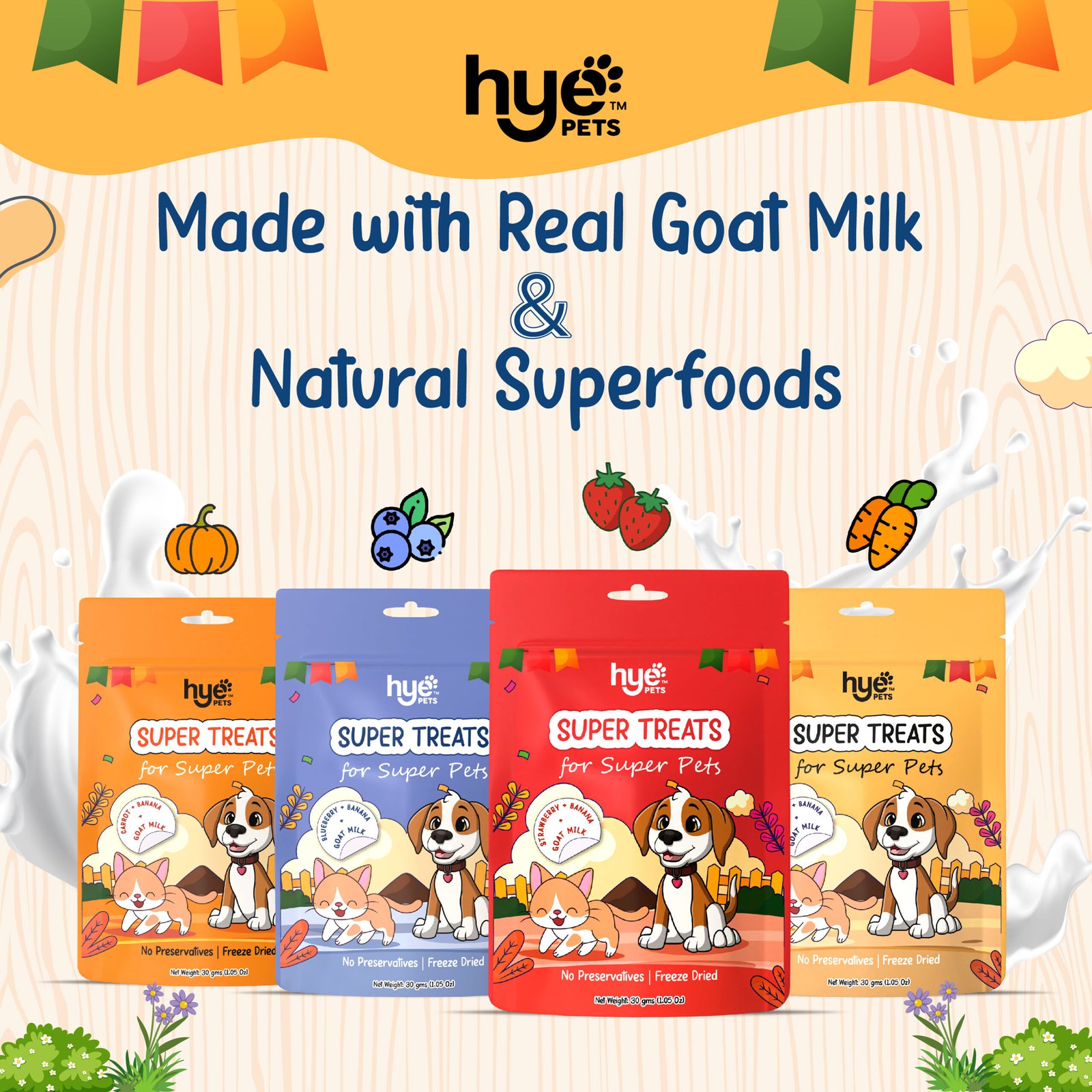 Super Treats for Super Pets made with Goat Milk, Pumpkin and Banana | 30g - Image 5