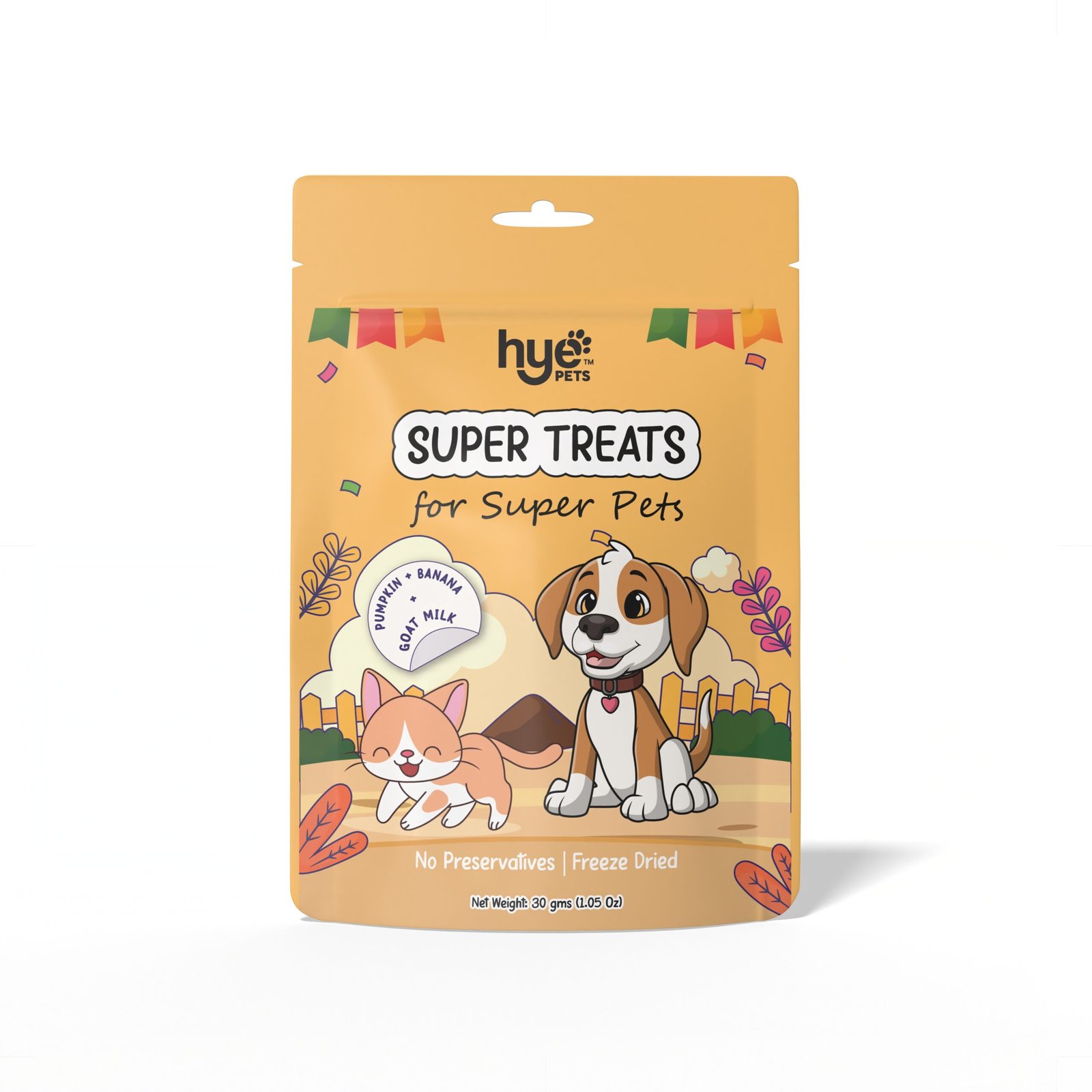 Super Treats for Super Pets made with Goat Milk, Pumpkin and Banana | 30g