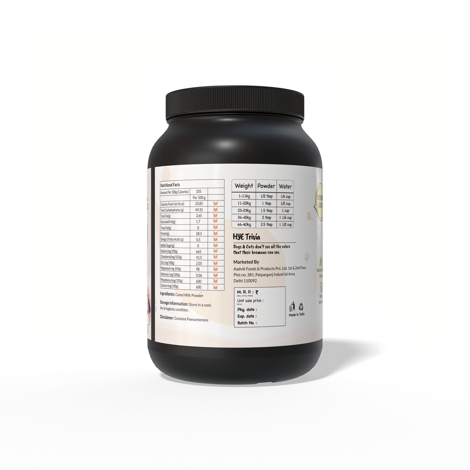 Camel Milk Powder For Dogs and Cats - 400g - Image 2