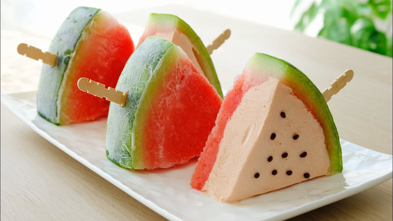 Goat Milk Watermelon Popsicles