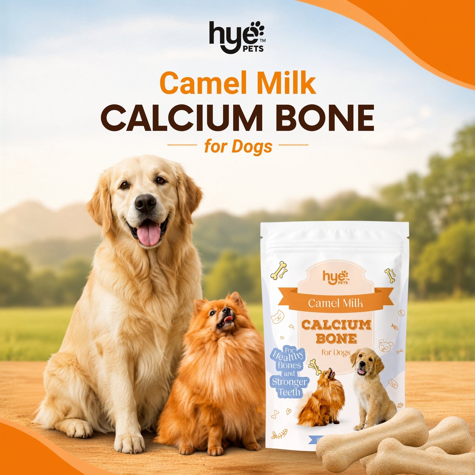 Camel Milk Calcium Bone for Dogs | Calcium-Rich Dog Treat | Strong Bones and Teeth | 190g - Image 3