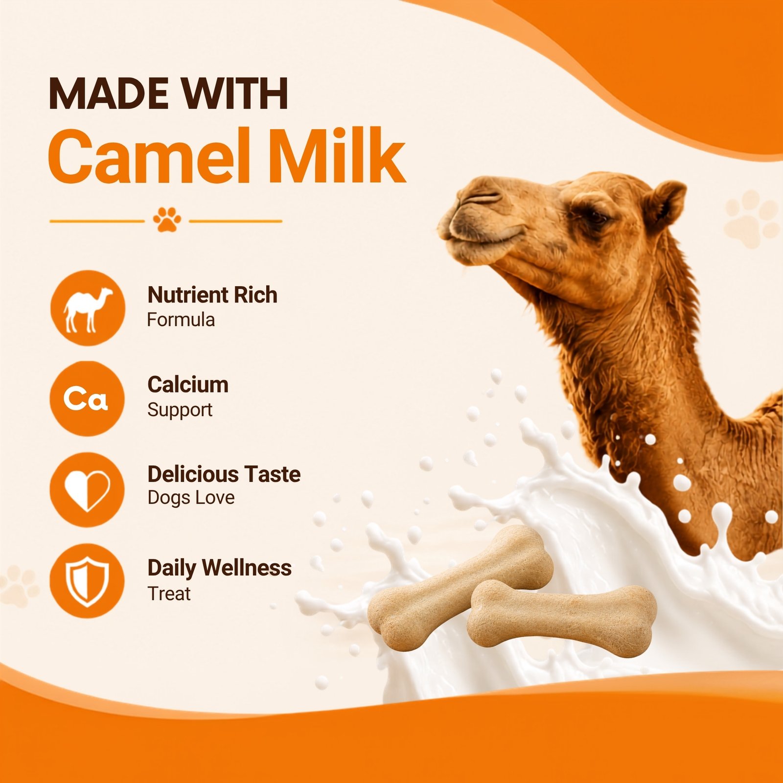 Camel Milk Calcium Bone for Dogs | Calcium-Rich Dog Treat | Strong Bones and Teeth | 190g - Image 4