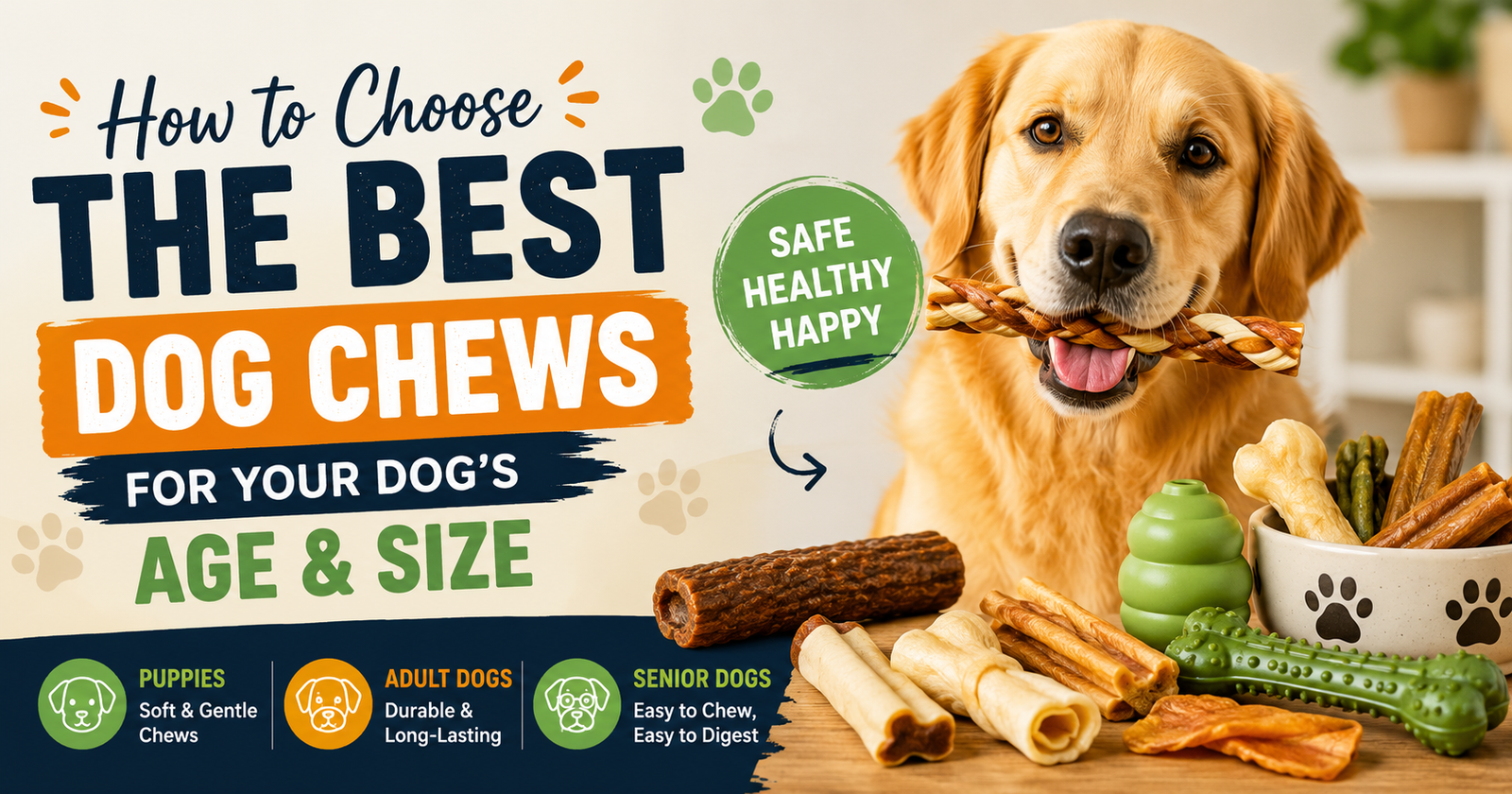 How to Choose the Best Dog Chews for Your Dog’s Age and Size