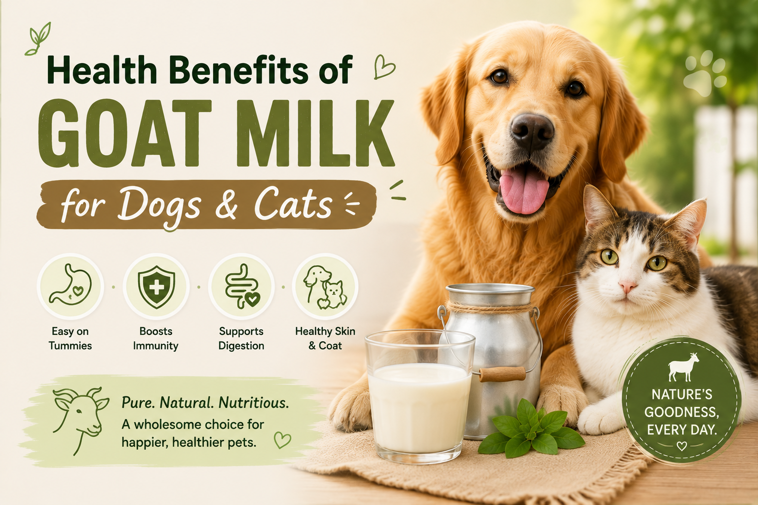 Health Benefits of Goat Milk for Dogs & Cats: A Natural Choice
