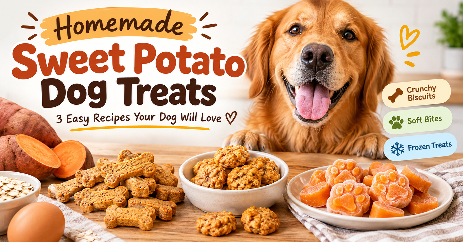 Homemade Sweet Potato Dog Treats: 3 Easy Recipes Your Dog Will Love